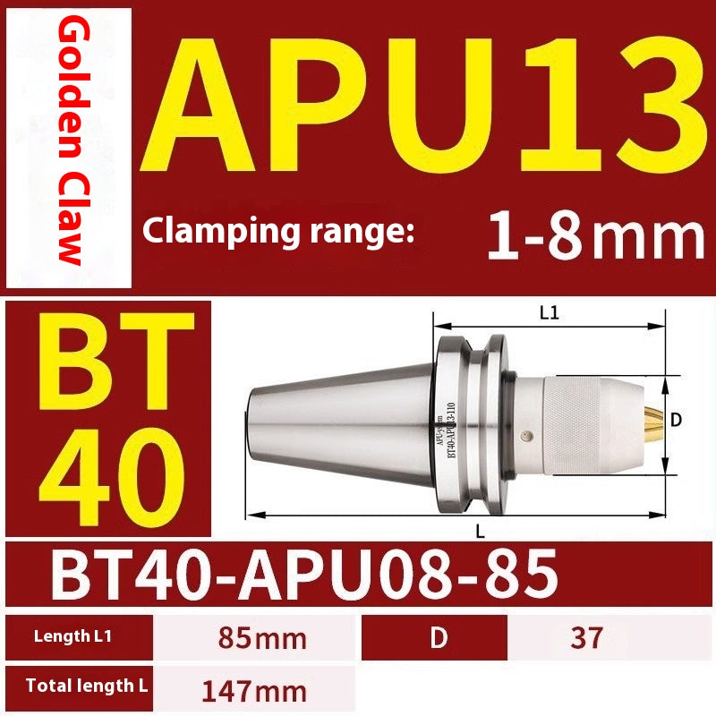 1077-APU one-piece self-tightening drill chuck BT30/BT40/BT50-APU08/13/16 drill bits straight shank milling cutter bits Shandong Denso Pricision Tools Co.,Ltd.